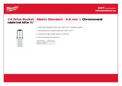 MILWAUKEE Nástrčný klíč ¼″ - 5,5 mm 4932478313 A4 PDF