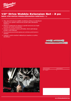 MILWAUKEE Sada výkyvných prodlužovacích nástavců ½″ 3 ks 4932480642 A4 PDF