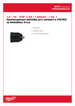MILWAUKEE Keyless Chucks for FIXTEC machines 4932371018 A4 PDF