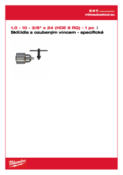 MILWAUKEE Keyed Chucks - Machine specific 48660817 A4 PDF