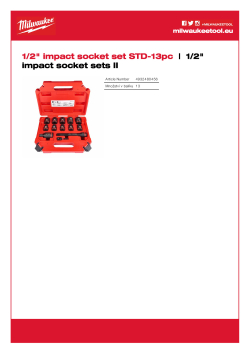MILWAUKEE ½" SHOCKWAVE™ IMPACT DUTY sada průmyslových hlavic 13 ks 4932480456 A4 PDF