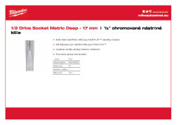 MILWAUKEE Prodloužený nástrčný klíč ½″ - 17 mm 4932480037 A4 PDF