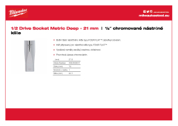 MILWAUKEE Prodloužený nástrčný klíč ½″ - 21 mm 4932480041 A4 PDF