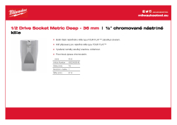 MILWAUKEE Prodloužený nástrčný klíč ½″- 36 mm 4932480048 A4 PDF