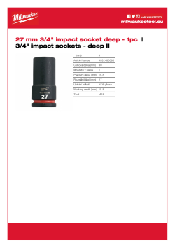 MILWAUKEE SHOCKWAVE™ IMPACT DUTY IMPACT SOCKETS 4932480386 A4 PDF