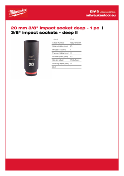 MILWAUKEE SHOCKWAVE™ IMPACT DUTY IMPACT SOCKETS 4932480294 A4 PDF