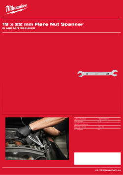MILWAUKEE 19 x 22 mm polootevřený klíč 4932480632 A4 PDF