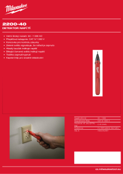 MILWAUKEE Detektor napětí 4932352561 A4 PDF
