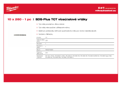 MILWAUKEE SDS-Plus TCT Multipurpose Drills 4932373920 A4 PDF