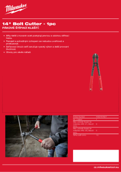 MILWAUKEE Pákové štípací kleště 14″ 4932464827 A4 PDF