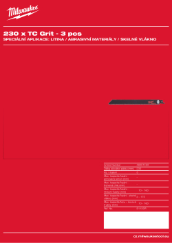 MILWAUKEE Cast Iron / abrasive materials / fibreglass 48001430 A4 PDF