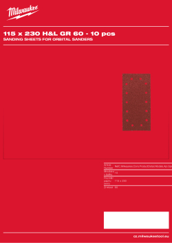 MILWAUKEE 115x230 H&L GR 60 10 ks 4932492264 A4 PDF