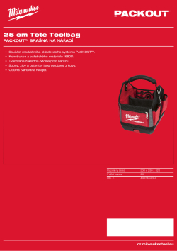 MILWAUKEE Brašna 25cm 4932464084 A4 PDF