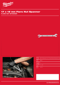 MILWAUKEE 17 x 19 mm polootevřený klíč 4932480631 A4 PDF