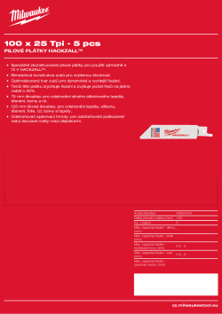MILWAUKEE HACKZALL Blades 49005424 A4 PDF