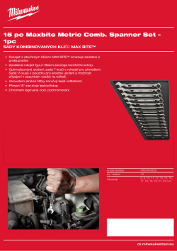 MILWAUKEE Sada stranových klíčů MAX BITE™ 8 - 22mm - 15ks 4932464258 A4 PDF