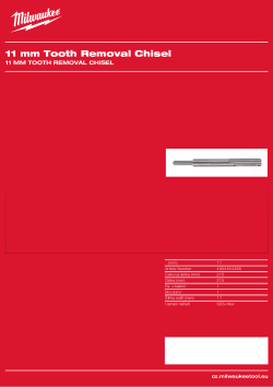 MILWAUKEE Sekáč SDS-Max na demontáž zubů 4932464298 A4 PDF