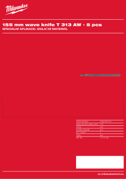 MILWAUKEE Special materials: Insulation materials 4932430144 A4 PDF