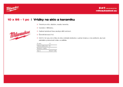 MILWAUKEE Vrták do skla a dlažby 10 × 95 - 1 kus 4932471960 A4 PDF