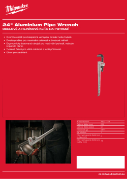 MILWAUKEE Klíč na potrubí 600 mm - hliník 48227224 A4 PDF