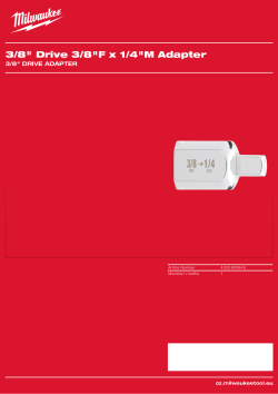 MILWAUKEE ⅜″ Drive ⅜″F X ¼″M adaptér 4932480648 A4 PDF