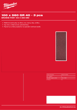 MILWAUKEE Sanding Belts for Belt Sanders 4932312099 A4 PDF