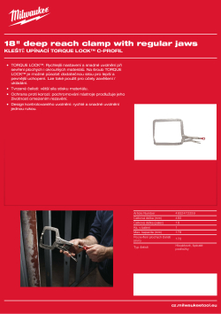 MILWAUKEE Upínací kleště 18″ hluboké pevné čelisti 4932472259 A4 PDF