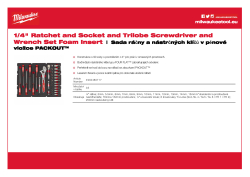 MILWAUKEE Pěnová vložka PACKOUT™ ¼″ s nástrčnými klíči a ráčnou 35ks 4932480717 A4 PDF