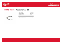 MILWAUKEE 100 mm řezák kořenů ke spirálám 16 mm a 20 mm 48532833 A4 PDF