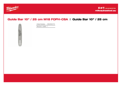 MILWAUKEE Vodící lišta 10˝/ 25 cm 4932480170 A4 PDF