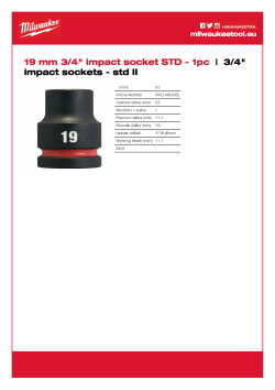 MILWAUKEE SHOCKWAVE™ IMPACT DUTY IMPACT SOCKETS 4932480362 A4 PDF