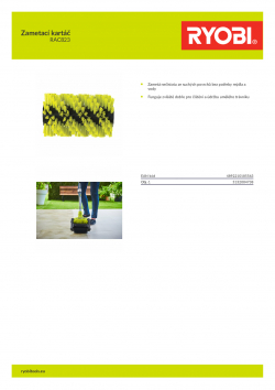 RYOBI RAC823 Zametací kartáč 5132004738 A4 PDF