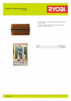 RYOBI RAC820 Kartáč na dřevěné povrchy 5132004737 A4 PDF