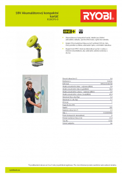 RYOBI R18CPS 18V Akumulátorový kompaktní kartáč 5133004846 A4 PDF