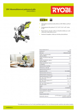 RYOBI EMS190 18V Akumulátorová pokosová pila 5133000932 A4 PDF