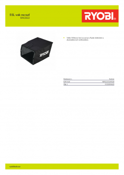 RYOBI RAC822 55L vak na suť 5132004633 A4 PDF