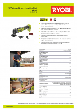 RYOBI R18MT 18V Akumulátorové multifunkční nářadí 5133002466 A4 PDF