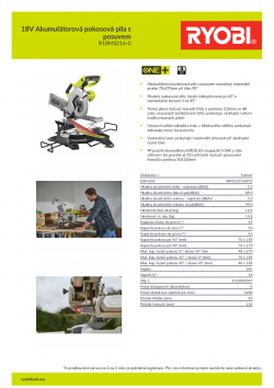 RYOBI R18MS216 18V Akumulátorová pokosová pila s posuvem 5133003597 A4 PDF