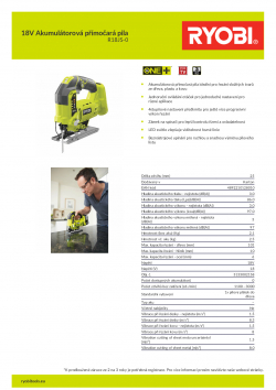 RYOBI R18JS 18V Akumulátorová přímočará pila 5133002158 A4 PDF