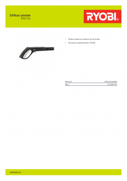 RYOBI RAC736 Stříkací pistole 5132004782 A4 PDF