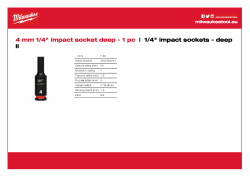 MILWAUKEE SHOCKWAVE™ IMPACT DUTY IMPACT SOCKETS 4932480251 A4 PDF