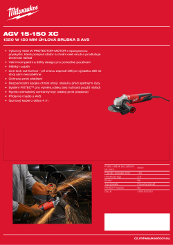 MILWAUKEE 1550 W 150 mm úhlová bruska s AVS 4933433250 A4 PDF