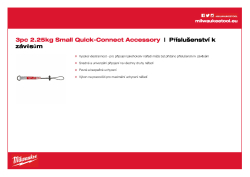 MILWAUKEE Malé QUICK-CONNECT™ příslušenství 2,2 kg 4932471430 A4 PDF