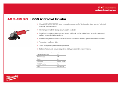 MILWAUKEE Kompaktní 850 W 125 mm úhlová bruska 4933403200 A4 PDF
