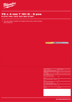 MILWAUKEE Wood: Clean and splinter free cutting blades 4932274351 A4 PDF