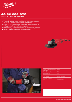 MILWAUKEE 2200 W 230 mm úhlová bruska 4933433630 A4 PDF