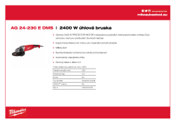 MILWAUKEE 2400 W 230 mm úhlová bruska 4933402450 A4 PDF