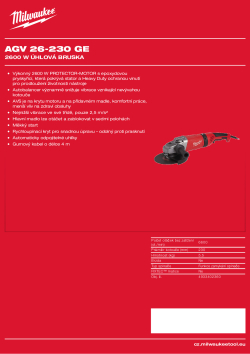 MILWAUKEE 2600 W 230 mm úhlová bruska 4933402360 A4 PDF