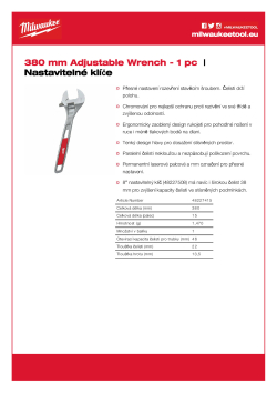 MILWAUKEE 15″ nastavitelný klíč 48227415 A4 PDF