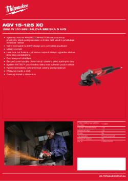 MILWAUKEE 1550 W 150 mm úhlová bruska s AVS 4933428120 A4 PDF